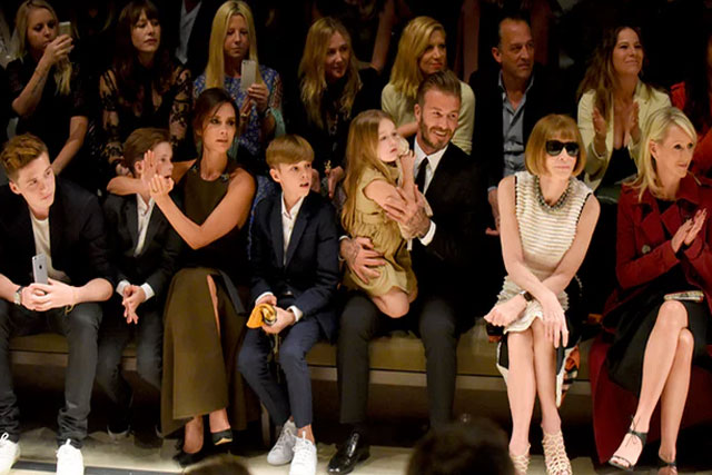 Victoria Beckham at a Burberry show in Los Angeles